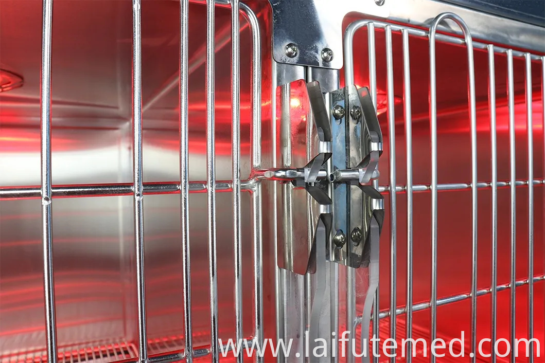 High Quality Veterinary Medical Stainless Steel Animal Cage Veterinary Oxygen Cage Veterinary Cages for Dog Cat Vet Clinic